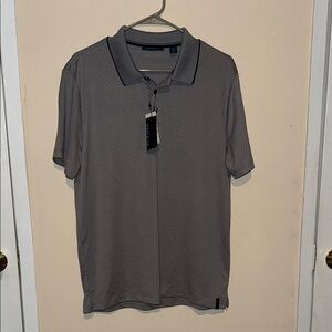 New Perry Ellis Gray Polo Shirt Classic Design